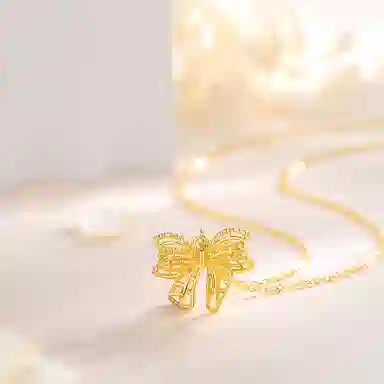 中国黄金 珍·如金 镂空蝴蝶 极简小众设计轻奢高级感 黄金 按克计价 项链 女款