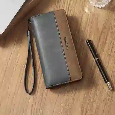 Mashalanti Business Casual Wallet Brown Gray