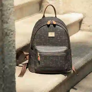 Mashalanti Retro Letter Print Backpack