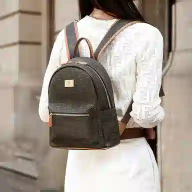 Mashalanti Retro Letter Print Backpack