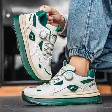 复古港风旋钮设计厚底增高时尚百搭户外运动日常通勤阿甘鞋 老爹鞋 男款