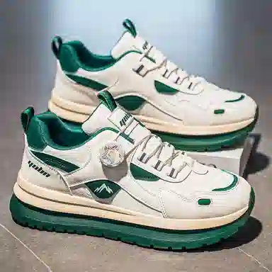 复古港风旋钮设计厚底增高时尚百搭户外运动日常通勤阿甘鞋 老爹鞋 男款