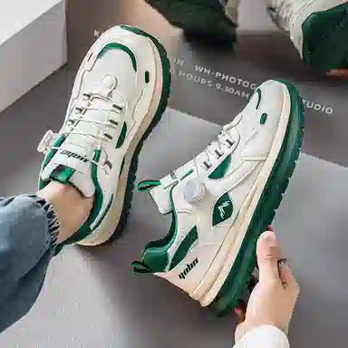 复古港风旋钮设计厚底增高时尚百搭户外运动日常通勤阿甘鞋 老爹鞋 男款