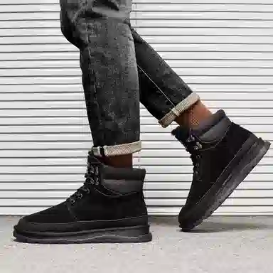 KAISER Thick Sole Snow Boots Black