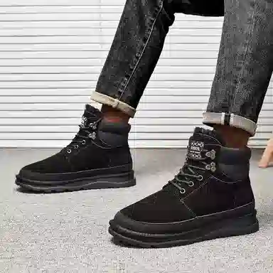 KAISER Thick Sole Snow Boots Black