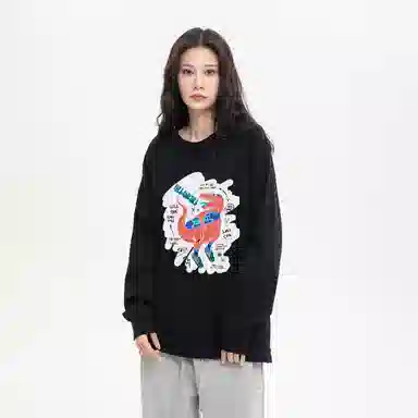 HUANQIU Oversize Cartoon Dinosaur Tee