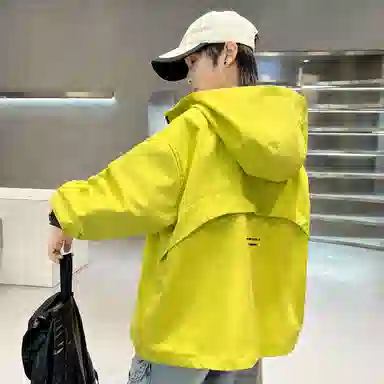 熊猫圆圆夹克 韩版帅气休闲连帽拉链开衫 儿童款