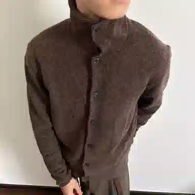 虫小绿 高级慵懒与美式复古兼具的秋冬外套针织衫 男女同款