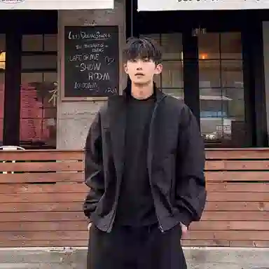 虫小绿 美式教练飞行员外套春秋季潮流常规基础款高级感百搭痞帅硬汉纯色立领上衣廓形三防宽松休闲拉链棒球服夹克 男女同款