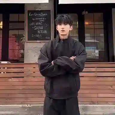 虫小绿 美式教练飞行员外套春秋季潮流常规基础款高级感百搭痞帅硬汉纯色立领上衣廓形三防宽松休闲拉链棒球服夹克 男女同款