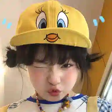 原版高品质帽 尚先生 可爱小黄鸭卡通时尚大头围显脸小户外夏季防晒透气拍照道具帽 棉与涤纶材质帽 时尚鸭舌帽 男女同款情侣款