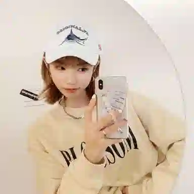 复古鲨鱼刺绣水洗做旧大头围显脸小美式休闲遮阳防晒帽 优质棉质帽 时尚鸭舌帽 男女同款情侣款 丰富色彩任你选