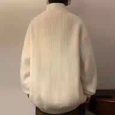 RAP PANDA Half-Zip Sweater Black