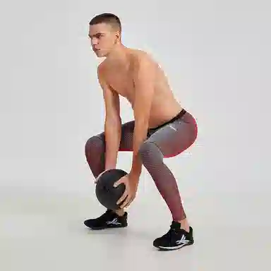 沃兰迪 螺纹智旋炫彩跑步健身田径马拉松控温紧身运动长裤 男女同款