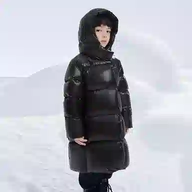高梵 轻盈舒适柔软百搭羽绒服 黑色 中小童
