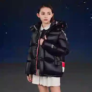 高梵 连帽舒适柔软轻盈羽绒服 皇家蓝 青少年