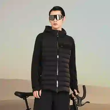 高梵 黑金鹅绒服小黑金蓄热轻薄短款羽绒服 男款 黑色