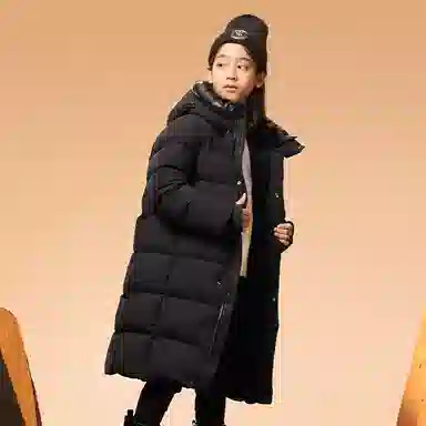 儿童款 高梵 黑金鹅绒服小火山旗舰款长款时尚冬季厚羽绒服