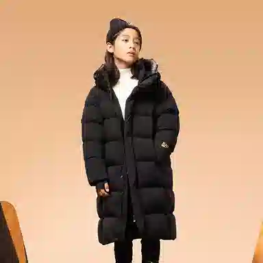 儿童款 高梵 黑金鹅绒服小火山旗舰款长款时尚冬季厚羽绒服