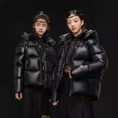 高梵羽绒服 轻盈保暖简约柔软 黑色 青少年