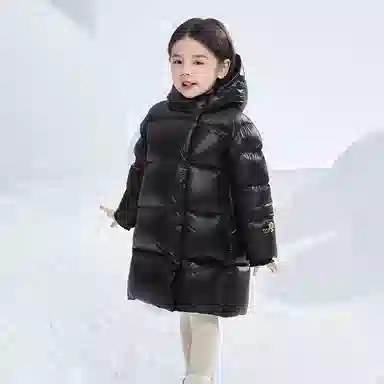 高梵 轻盈舒适柔软百搭羽绒服 黑色 中小童