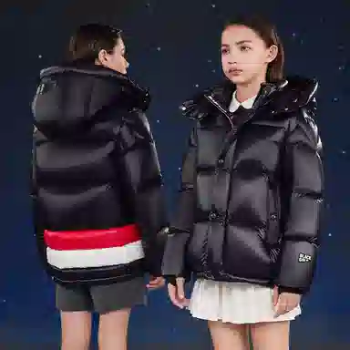 高梵 连帽舒适柔软轻盈羽绒服 皇家蓝 青少年