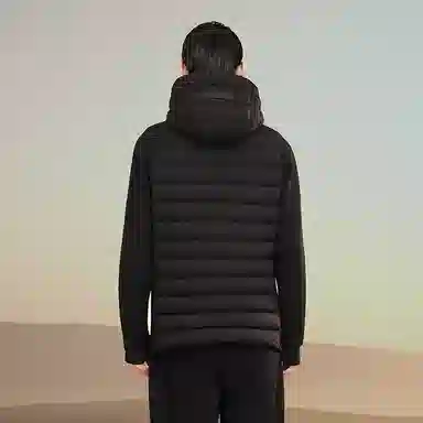 高梵 黑金鹅绒服小黑金蓄热轻薄短款羽绒服 男款 黑色