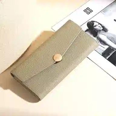 TUCANO Classic Leather Wallet Elephant Gray Ivory