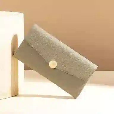 TUCANO Classic Leather Wallet Elephant Gray Ivory