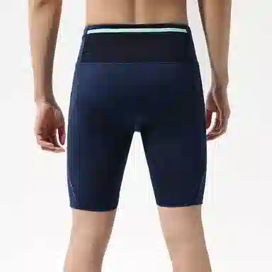 马孔多 分区加压凉感防晒后腰大兜半马全马运动短裤 男款 夜海蓝