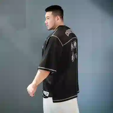 无畏东方不动如山程亦山联名短袖网眼透气速干运动健身运动棒球衫 男女同款