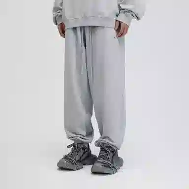 无畏东方 宽松束脚裤宽松极简纯色休闲裤 男女同款