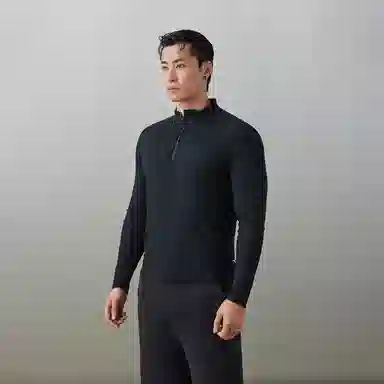 无畏东方 无观天丝醋酸半拉紧身衣秋季薄款高弹休闲运动长袖上衣 男女同款