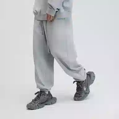 无畏东方 宽松束脚裤宽松极简纯色休闲裤 男女同款