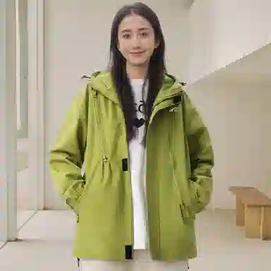 赛琪 美式多巴胺色系时尚潮流日常通勤工装斜拉链设计感登山徒步百搭宽松机能防风防水夹克外套 男女同款