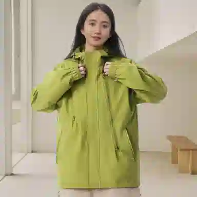 赛琪 美式多巴胺色系时尚潮流日常通勤工装斜拉链设计感登山徒步百搭宽松机能防风防水夹克外套 男女同款