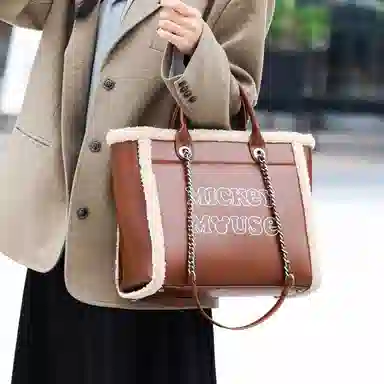 Disney Mickey Tote Bag Brown
