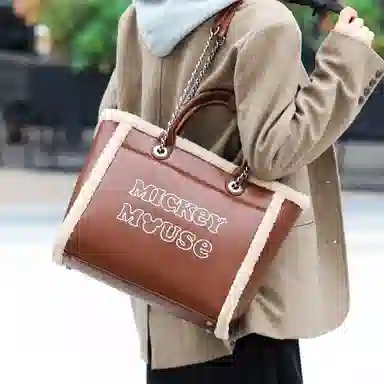 Disney Mickey Tote Bag Brown
