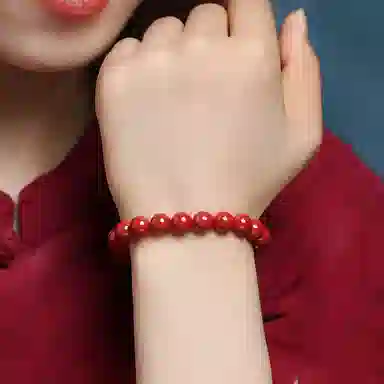 聆听花开 国风国潮招财好运佛珠高含量紫金砂原矿紫金沙转运珠 朱砂 手串 男女同款情侣款