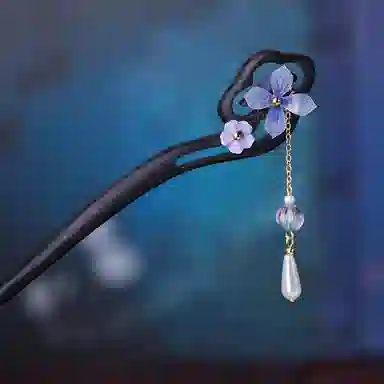 聆听花开 高品质精致优雅新中式个性民族风发饰汉服旗袍古风国潮复古高级感轻奢素雅发钗小苍兰 树脂 发簪 女款