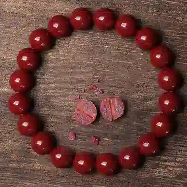 聆听花开 国风国潮招财好运佛珠高含量紫金砂原矿紫金沙转运珠 朱砂 手串 男女同款情侣款