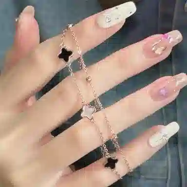 聆听花开 金色四叶草轻奢小众设计高级感 气质精致高颜值仙女仙气性可调节 铜 手链 女款