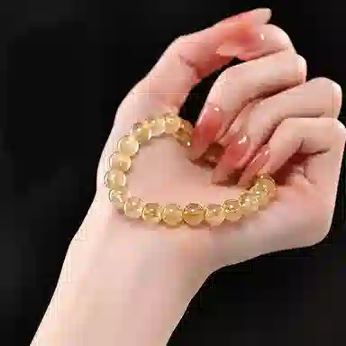 聆听花开 国潮转运珠招财幸运珠好运高级感小众设计 金发晶 手串 男女同款情侣款