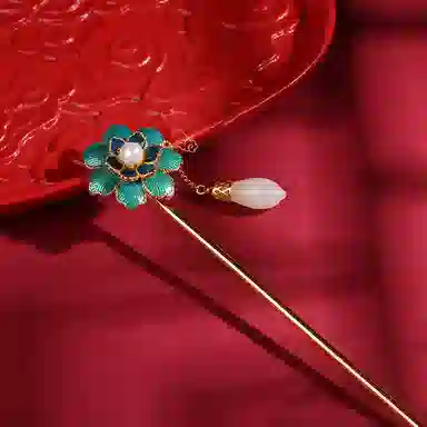 聆听花开 玉兰花 宫廷风 古风步摇流苏高级感 合金 发簪 女款