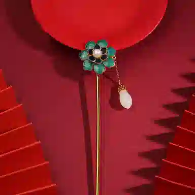 聆听花开 玉兰花 宫廷风 古风步摇流苏高级感 合金 发簪 女款