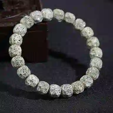 聆听花开 国潮无相 海南原生态石玉料 单圈盘玩佛珠文玩高级感国潮风 小众设计感 星月菩提 手串 男女同款情侣款