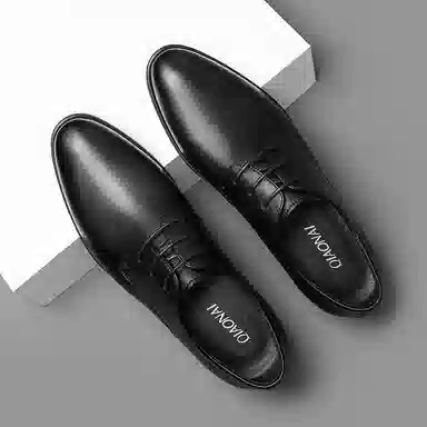 乔奈 英伦商务真皮系带 正装皮鞋 男款 黑色