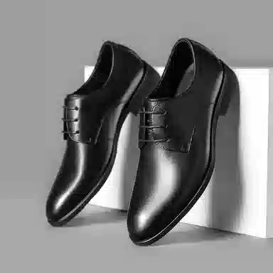 乔奈 英伦商务真皮系带 正装皮鞋 男款 黑色