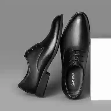 乔奈 英伦商务真皮系带 正装皮鞋 男款 黑色