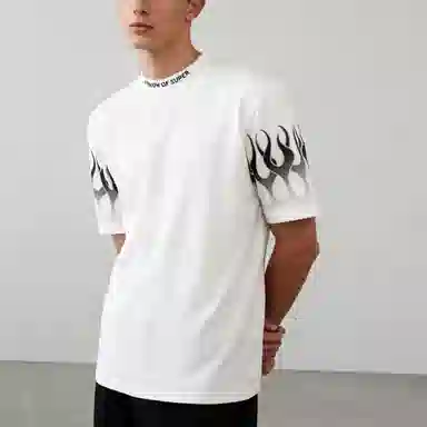 Vision of Super FW23 Flame Print Crewneck T-Shirt Black